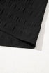 Textured Flutter Sleeve Crew Neck Elegant Top