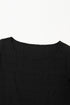 Textured Flutter Sleeve Crew Neck Elegant Top