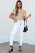 Textured Flutter Sleeve V Neck Relaxed Fit Blouse