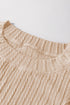 Textured Flutter Sleeve V Neck Relaxed Fit Blouse