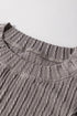 Textured Flutter Sleeve V Neck Relaxed Fit Blouse