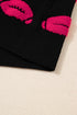 Textured Football Graphic Short Sleeve Crewneck Sweater