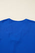 Textured Frilled V Neck Bracelet Sleeve Shift Mini Dress