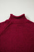 Textured Fuzzy Knit Mock Neck Pullover Sweater