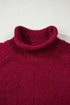 Textured Fuzzy Knit Mock Neck Pullover Sweater