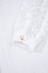 Textured Gauze Button Down With Crochet Sleeve Shirt