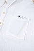 Textured Gauze Button Down With Crochet Sleeve Shirt
