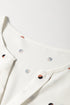 Textured Geometric Dot Split Neck Blouse