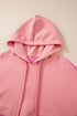 Textured Geometric Knit Blocked Panel Hoodie