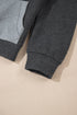 Textured Geometric Knit Blocked Panel Hoodie