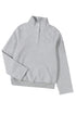 Textured Geometric Knit Button Neck Long Sleeve Pullover