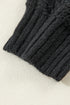 Textured Geometric Open Knit V Neck Sweater