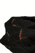 Textured Geometric Open Knit V Neck Sweater