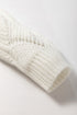 Textured Geometric Open Knit V Neck Sweater