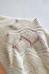 Textured Geometric Open Knit V Neck Sweater