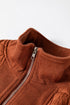 Textured Geometric Quilted Half Zip Long Sleeve Pullover