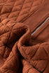 Textured Geometric Quilted Half Zip Long Sleeve Pullover