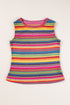 Textured Geometric Stripe Knit Sleeveless Tank Top