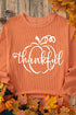 Textured Graphic Drop Shoulder Crew Neck Pullover Sweatshirt