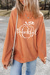 Textured Graphic Drop Shoulder Crew Neck Pullover Sweatshirt