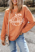 Textured Graphic Drop Shoulder Crew Neck Pullover Sweatshirt