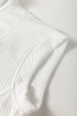 Textured Half Zip Collared Cap Sleeve Mini Dress