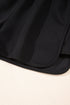 Textured Half Zip Kangaroo Pocket Drawstring Shorts Set