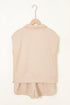 Textured Half Zip Kangaroo Pocket Drawstring Shorts Set