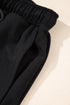 Textured Half Zip Kangaroo Pocket Drawstring Shorts Set