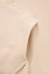 Textured Half Zip Kangaroo Pocket Drawstring Shorts Set