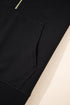 Textured Half Zip Kangaroo Pocket Drawstring Shorts Set