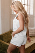 Textured Half Zip Tank Drawstring Short Sets