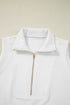 Textured Half Zip Tank Drawstring Short Sets