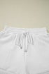 Textured Half Zip Tank Drawstring Short Sets