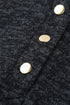 Textured Heathered Button Front Henley Hooded Pullover