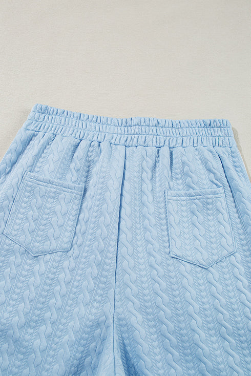 Textured High Waist Wide Leg Tank Top Pant Set