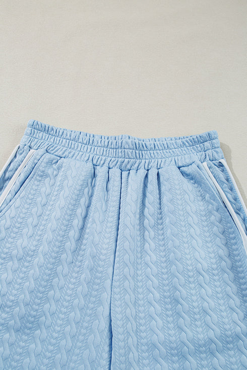 Textured High Waist Wide Leg Tank Top Pant Set