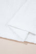 Textured Hollow Grommet Placket Short Sleeve Casual Top