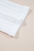 Textured Hollow Grommet Placket Short Sleeve Casual Top