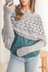 Textured Hollowed Knit Cross Detail Sleeve Scarf