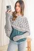 Textured Hollowed Knit Cross Detail Sleeve Scarf