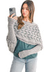 Textured Hollowed Knit Cross Detail Sleeve Scarf