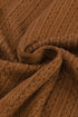 Textured Jacquard Puff Sleeve Crew Neck Pullover Top