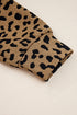 Textured Knit Animal Print Quarter Zip Pullover