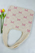 Textured Knit Bowknot Strap Soft Shoulder Bag