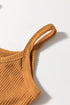 Textured Knit Button Front Knot Hem Sleeveless Tank Top