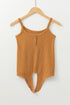 Textured Knit Button Front Knot Hem Sleeveless Tank Top