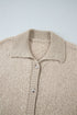 Textured Knit Collared Button Front Cardigan