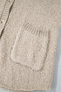 Textured Knit Collared Button Front Cardigan