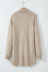 Textured Knit Collared Button Front Cardigan